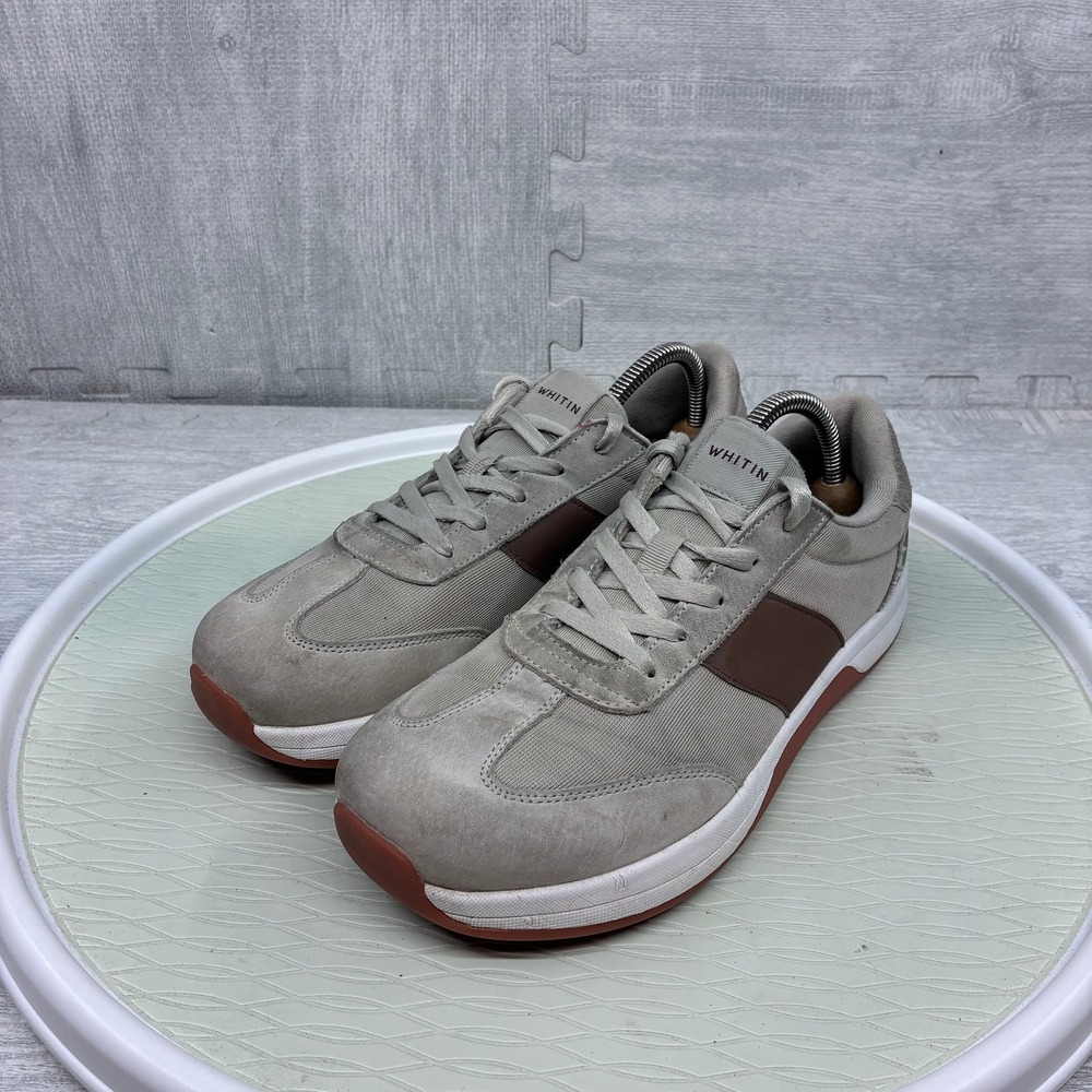 WHITIN Sneakers Mens 42 Grey Suede Minimalist Barefoot Style Lace Up S24